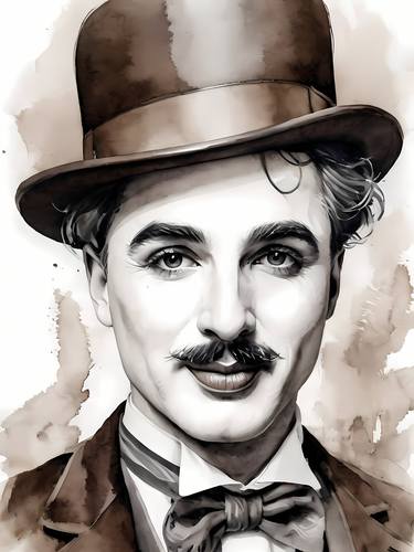 Charlie Chaplin Watercolor Painting No.1 thumb