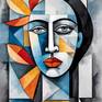 Pablo Picasso Style Woman Cubism Portrait No.1 Digital by Dmitry O ...