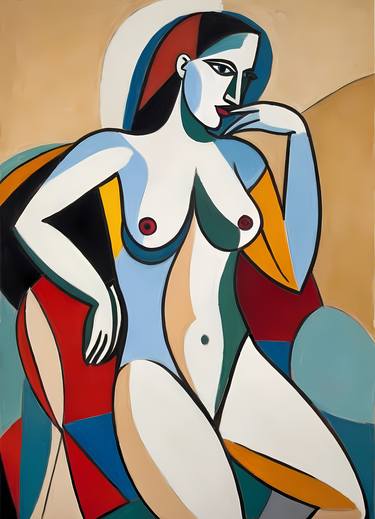 Woman Pablo Picasso Style Cubism No.1 thumb