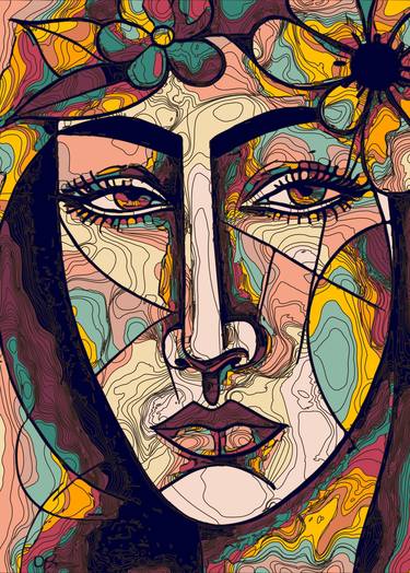 Woman Portrait Abstract Geometric No.3 thumb