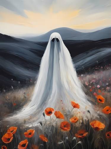 Ghost in the poppy fields painting No.2 thumb