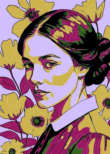 Original Abstract Portrait Digital by Dmitry O