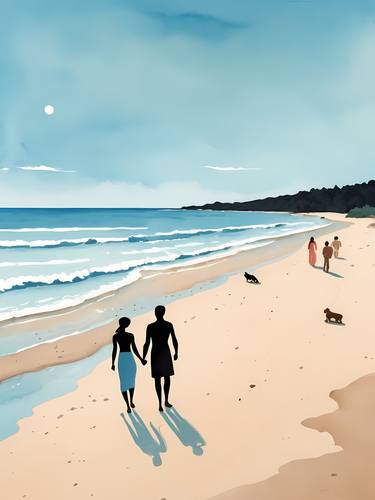 Original Abstract Beach Digital by Dmitry O