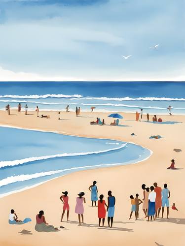 Print of Beach Digital by Dmitry O