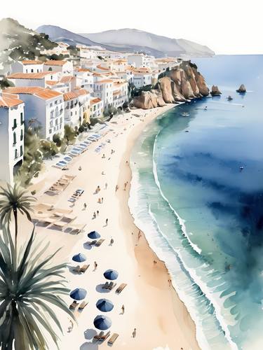 Original Abstract Beach Digital by Dmitry O