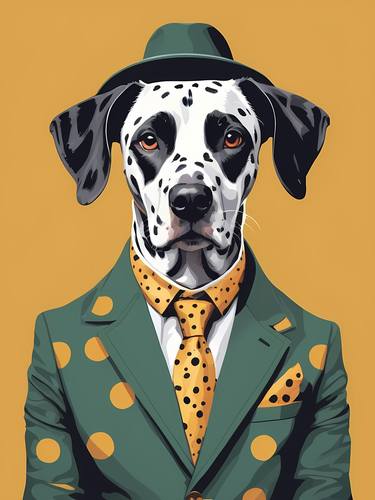 Dalmatian Dog Portrait In A Suit No.7 thumb