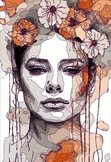 Original Abstract Portrait Digital by Dmitry O