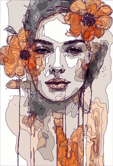 Original Abstract Portrait Digital by Dmitry O