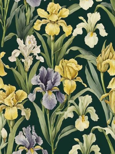 Iris Wildflower Vintage Botanical No.10 thumb