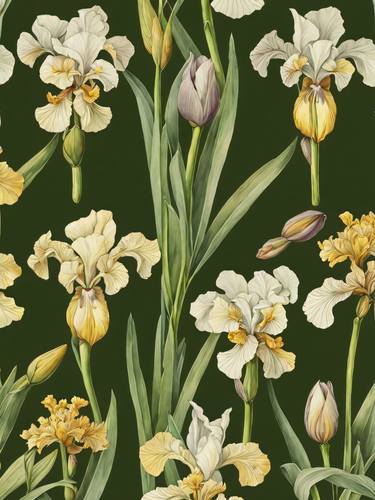 Iris Wildflower Vintage Botanical No.11 thumb