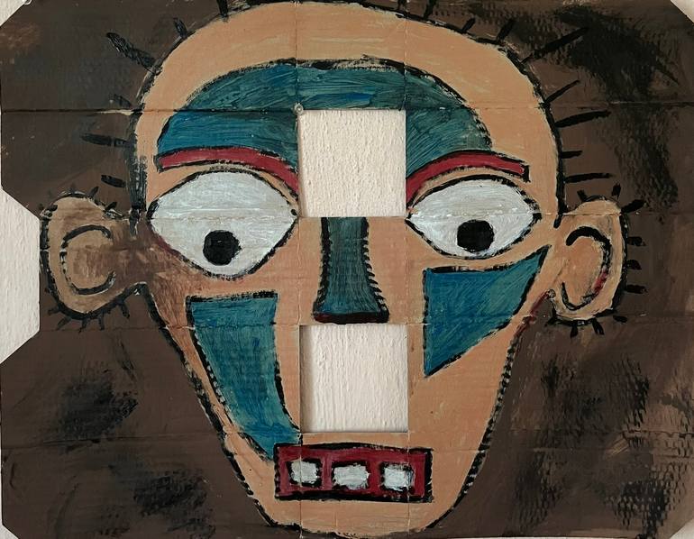 Hollow Face Ritual Painting by Dmitry O | Saatchi Art
