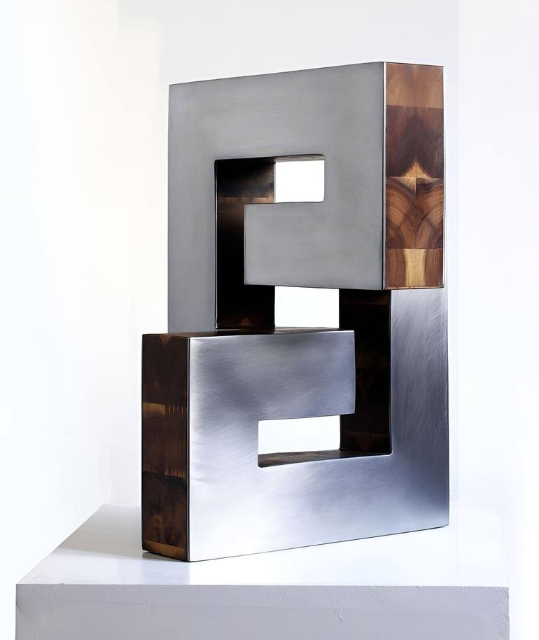 Original Abstract Geometric Sculpture by Nikolaus Weiler