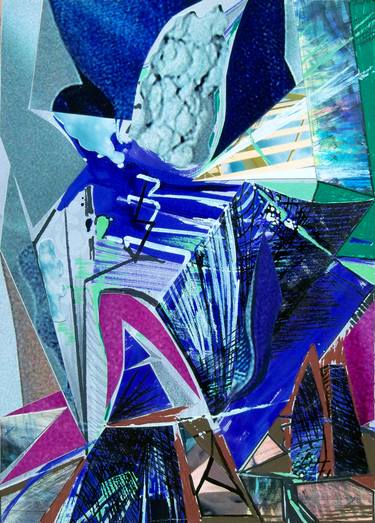 Print of Abstract Collage by Tamas Eperjesy