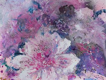 Original Abstract Floral Paintings by Ursula Gnech