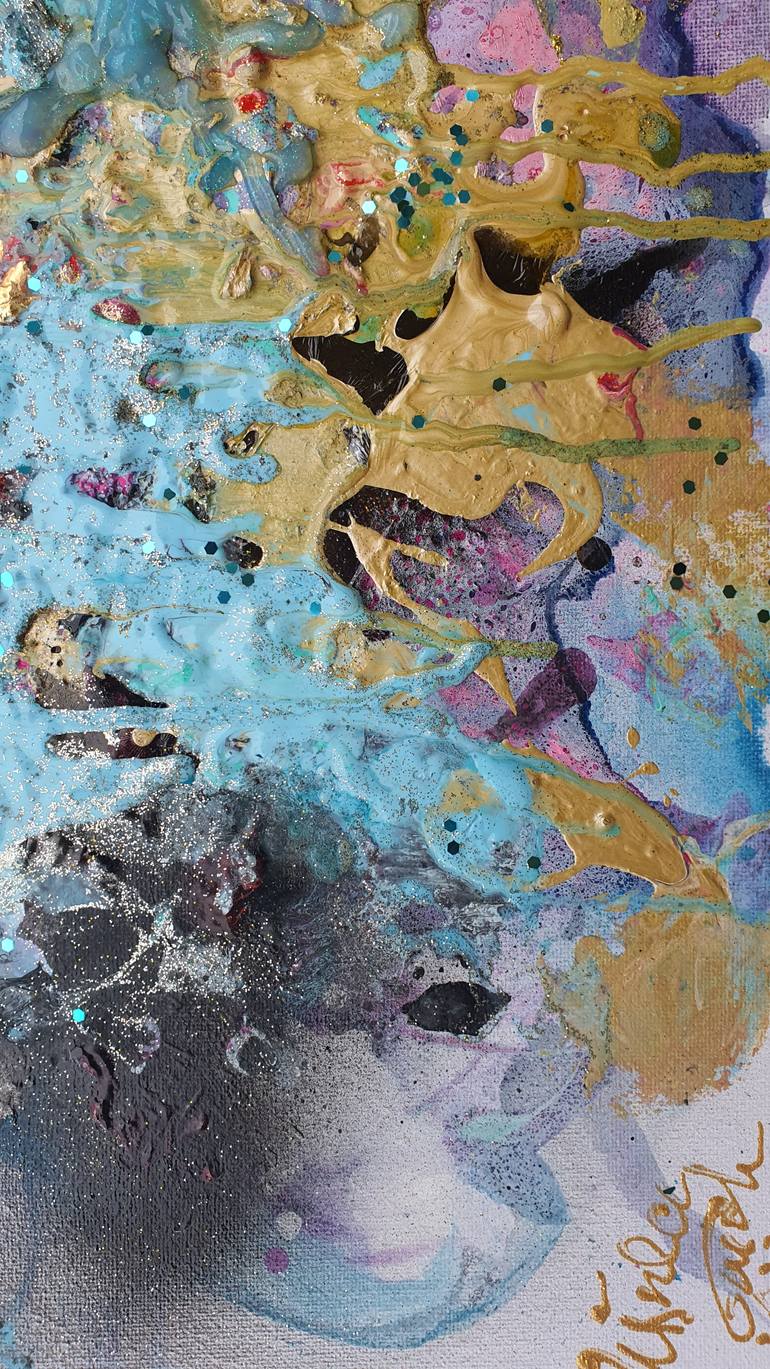 Original Abstract Expressionism Abstract Painting by Ursula Gnech