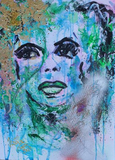 Original Abstract Expressionism Portrait Paintings by Ursula Gnech