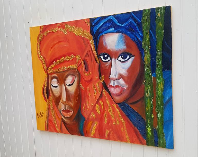 Original Expressionism People Painting by Ursula Gnech