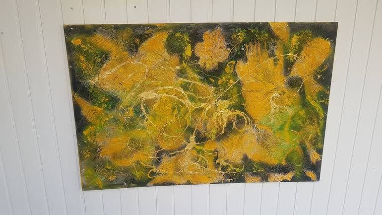 Original Abstract Expressionism Floral Painting by Ursula Gnech
