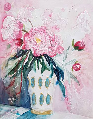 Original Floral Paintings by Ursula Gnech