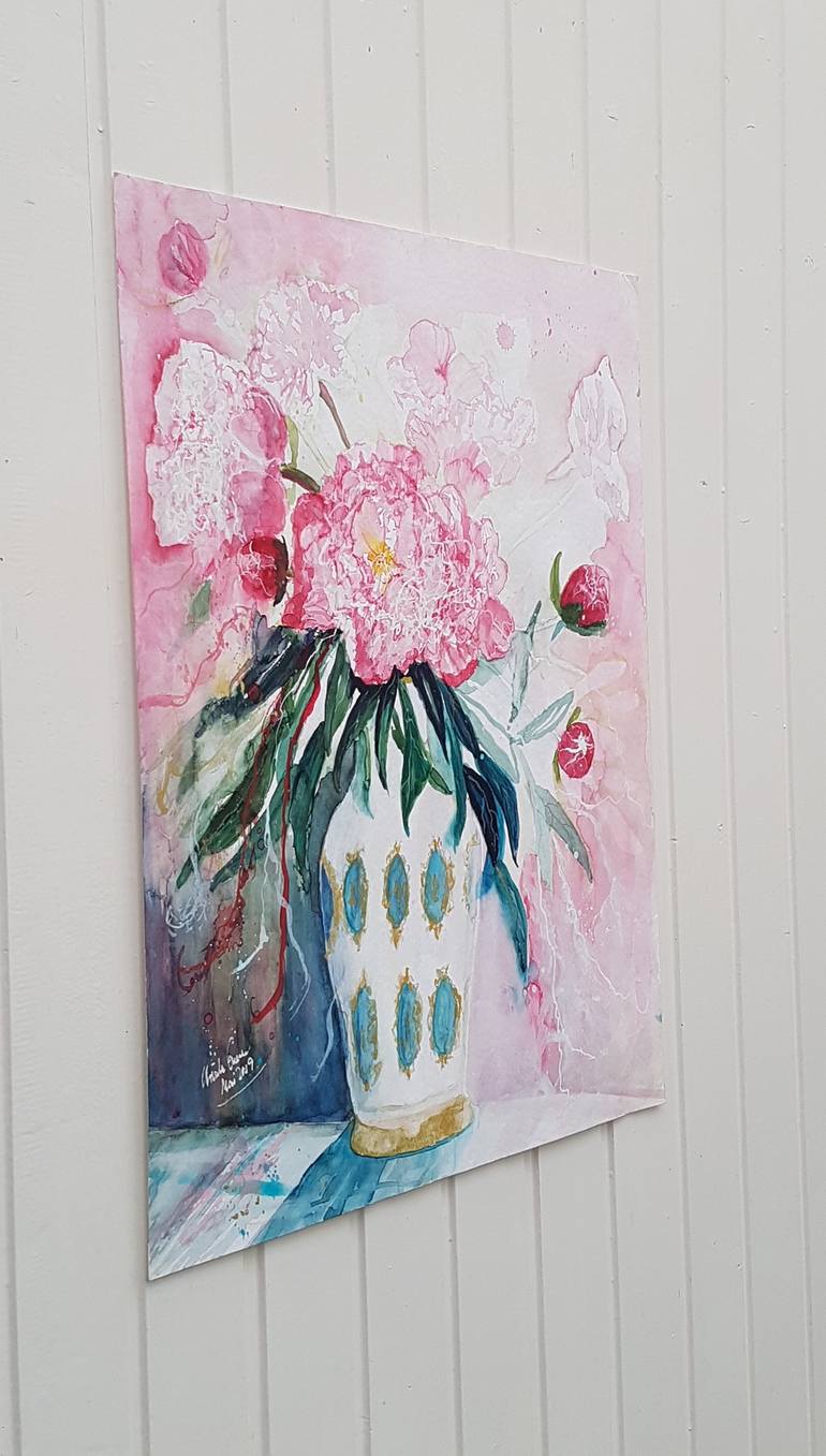 Original Expressionism Floral Painting by Ursula Gnech