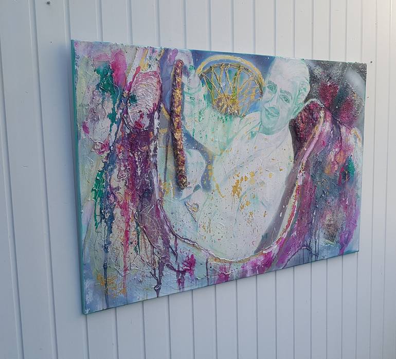 Original Documentary People Painting by Ursula Gnech