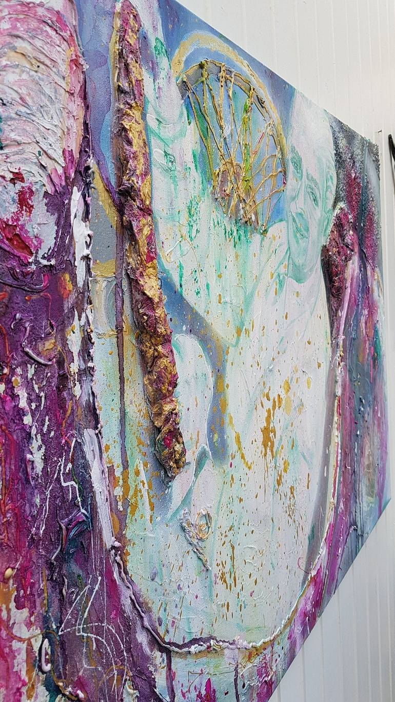 Original Documentary People Painting by Ursula Gnech