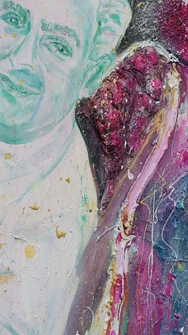 Original Documentary People Painting by Ursula Gnech