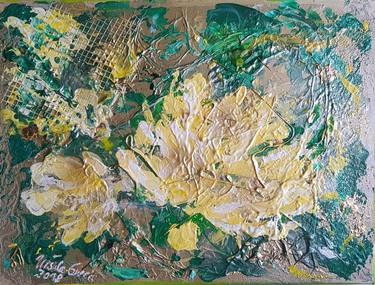 Original Abstract Floral Paintings by Ursula Gnech