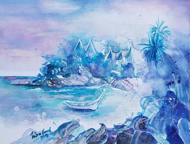 Dream-Station: Paradise Laem singh Beach in Phuket (Watercolor-painting!) thumb
