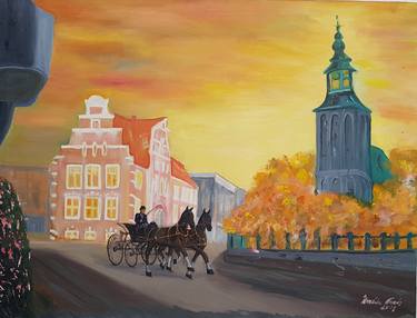 Original Cities Paintings by Ursula Gnech