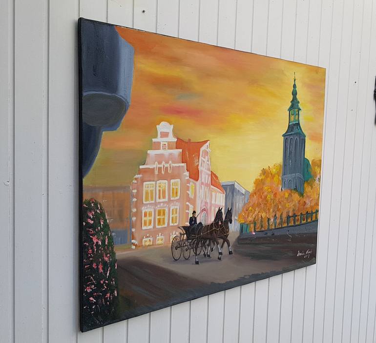 Original Documentary Cities Painting by Ursula Gnech