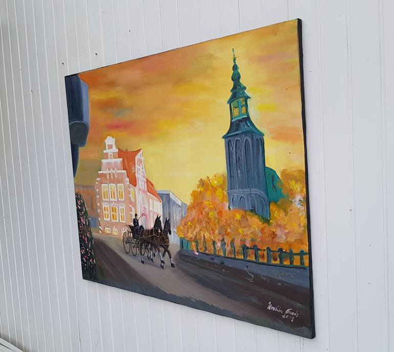 Original Documentary Cities Painting by Ursula Gnech