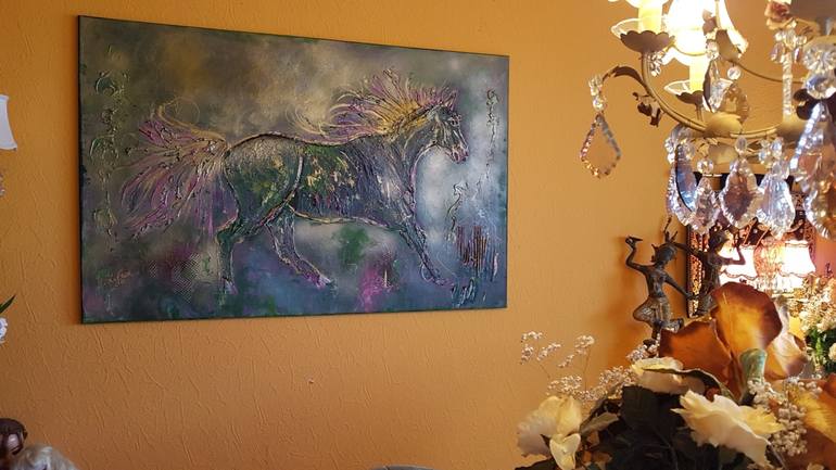 Original Abstract Animal Painting by Ursula Gnech