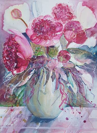 Original Floral Paintings by Ursula Gnech