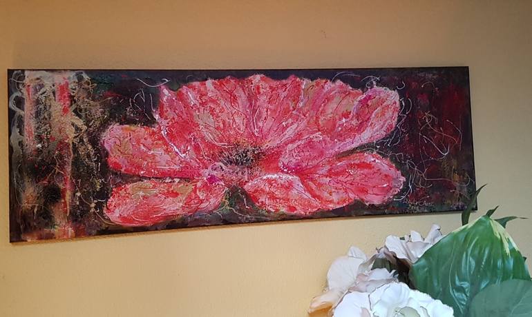 Original Abstract Floral Painting by Ursula Gnech