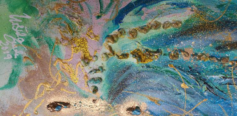 Original Abstract People Painting by Ursula Gnech