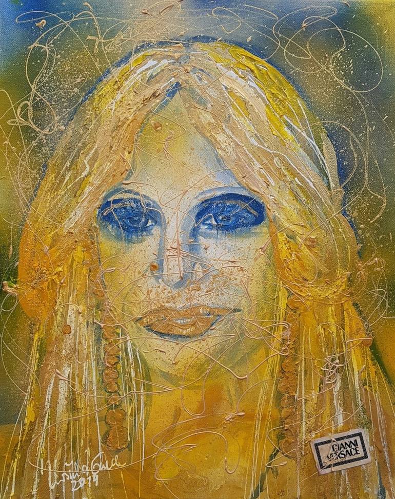 Donatella Versace Painting by Ursula Gnech | Saatchi Art