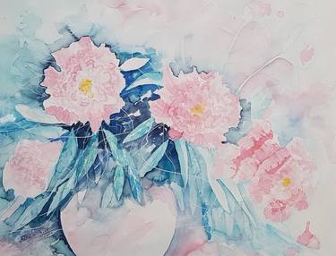 Original Floral Paintings by Ursula Gnech