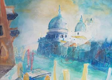 Original Cities Paintings by Ursula Gnech