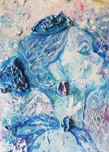 Original Abstract Portrait Paintings by Ursula Gnech