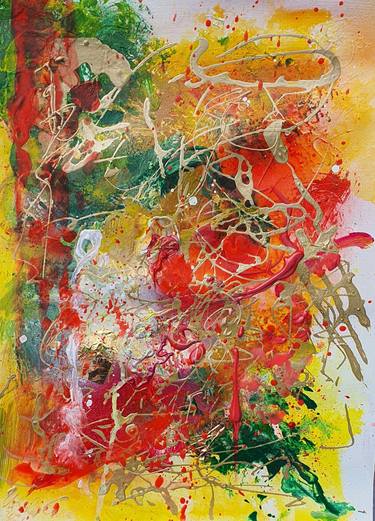 Original Abstract Expressionism Abstract Paintings by Ursula Gnech