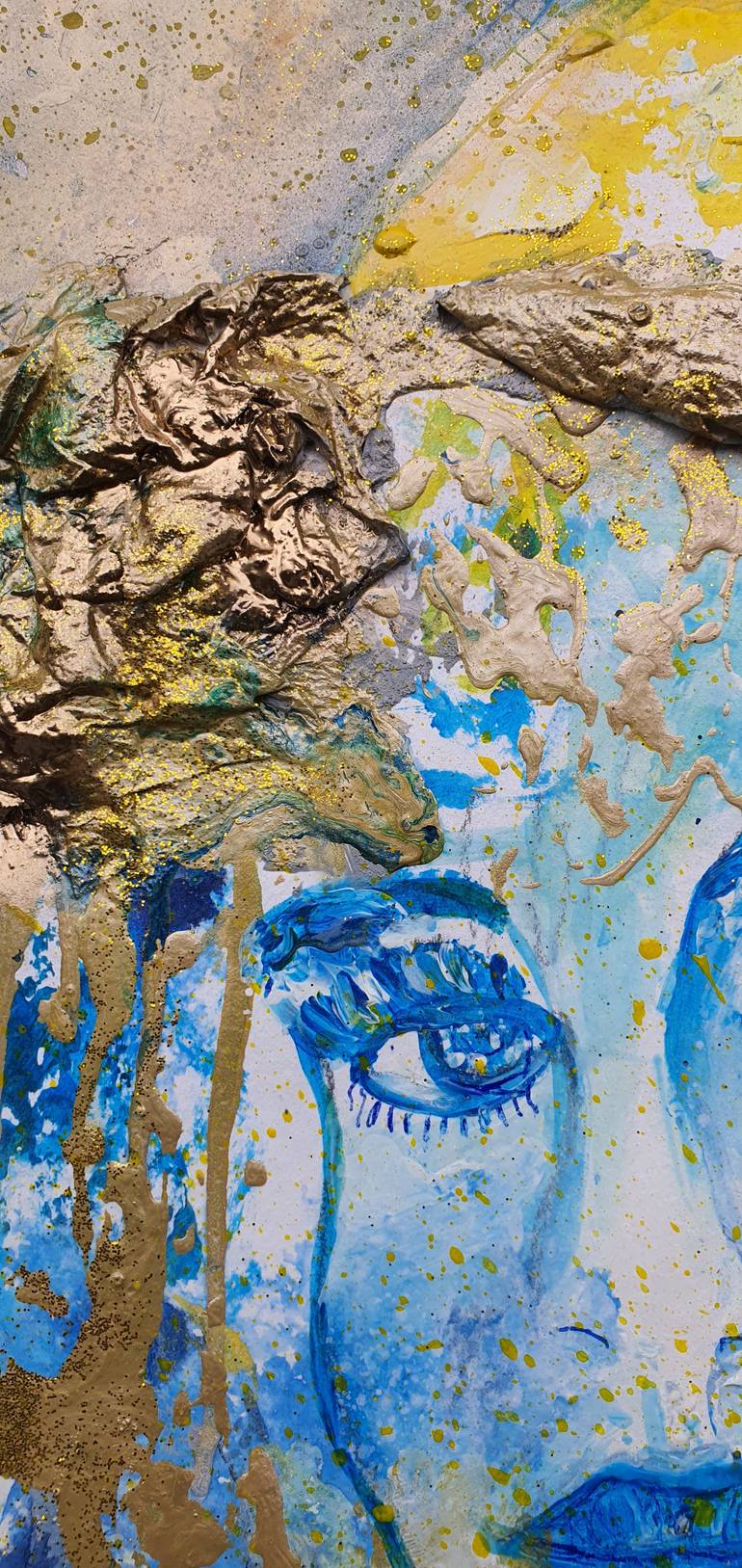 Original Expressionism People Painting by Ursula Gnech