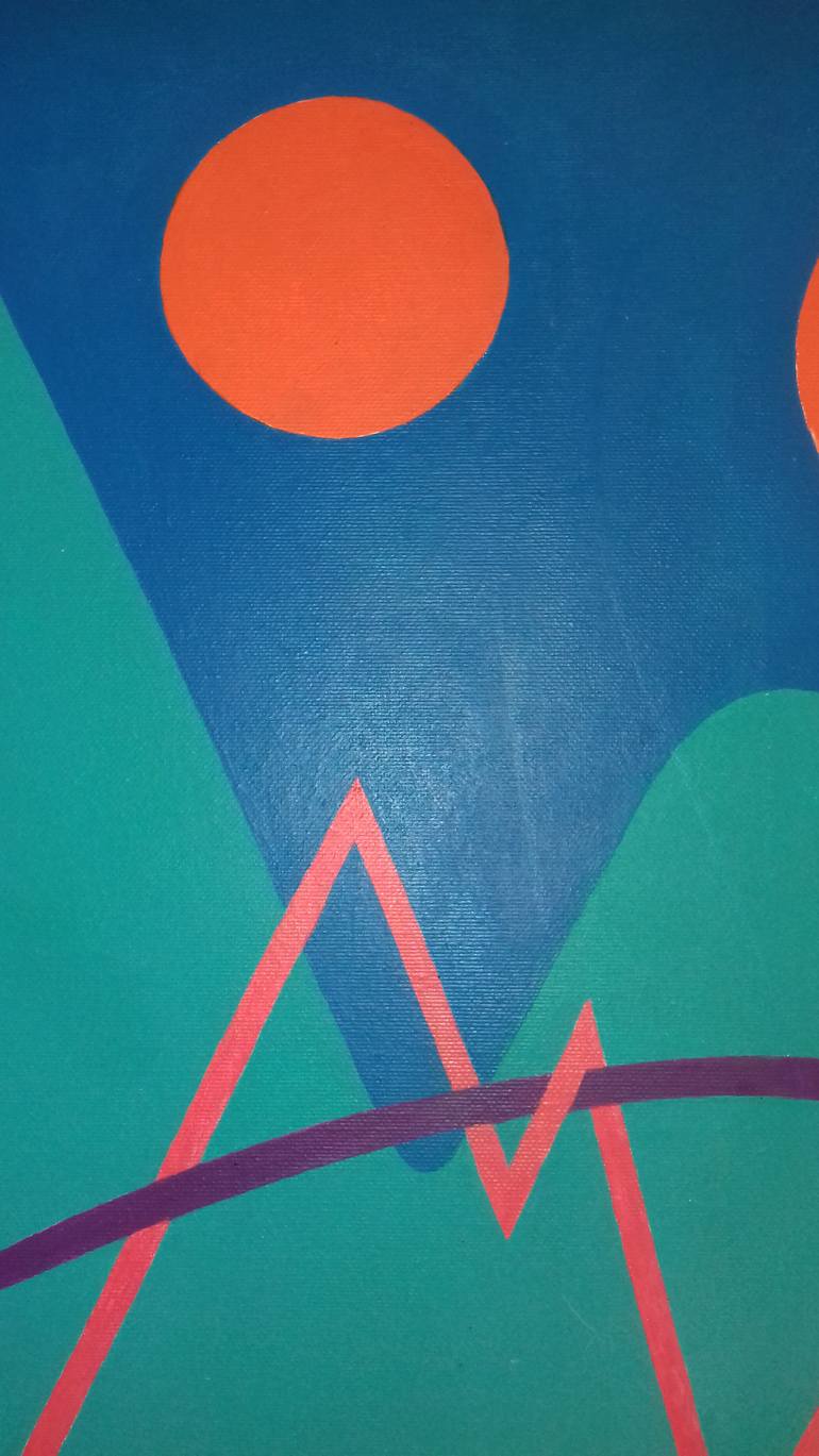 Original Pop Art Landscape Painting by Peter Daniel Blom