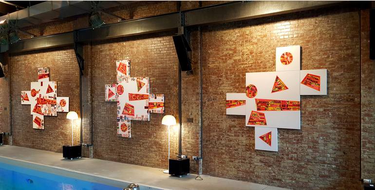 Original Conceptual Graffiti Collage by Egon Zippel