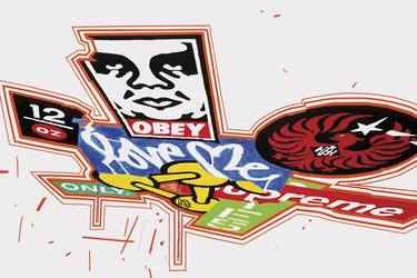 Original Conceptual Graffiti Collage by Egon Zippel