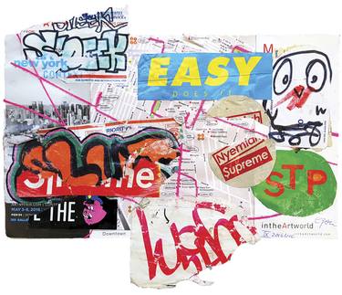 Original Conceptual Graffiti Collage by Egon Zippel