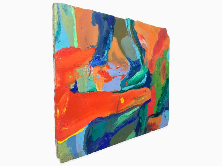 Original Abstract Expressionism Cartoon Painting by Victor Contreras