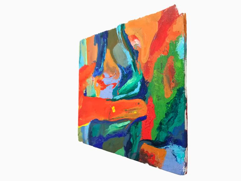 Original Abstract Expressionism Cartoon Painting by Victor Contreras