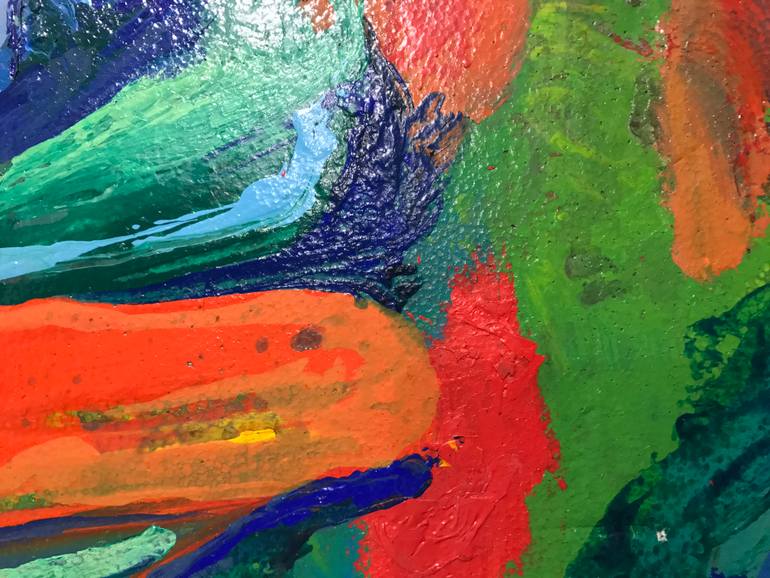 Original Abstract Expressionism Cartoon Painting by Victor Contreras