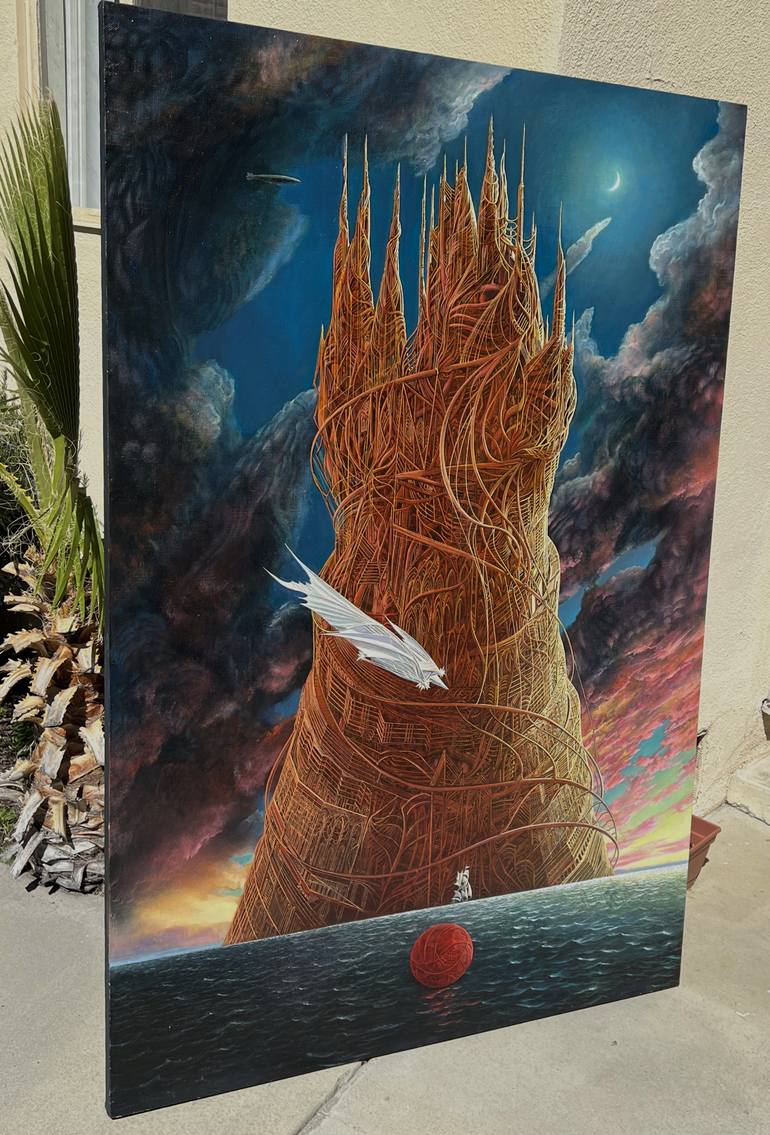 Original Expressionism Fantasy Painting by Aibek Begalin